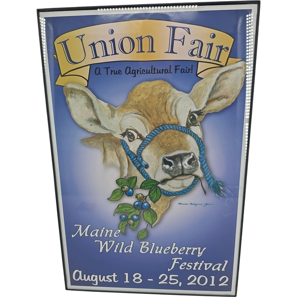 Union Fair Maine Wild Blueberry Festival 2012 Framed Poster Print